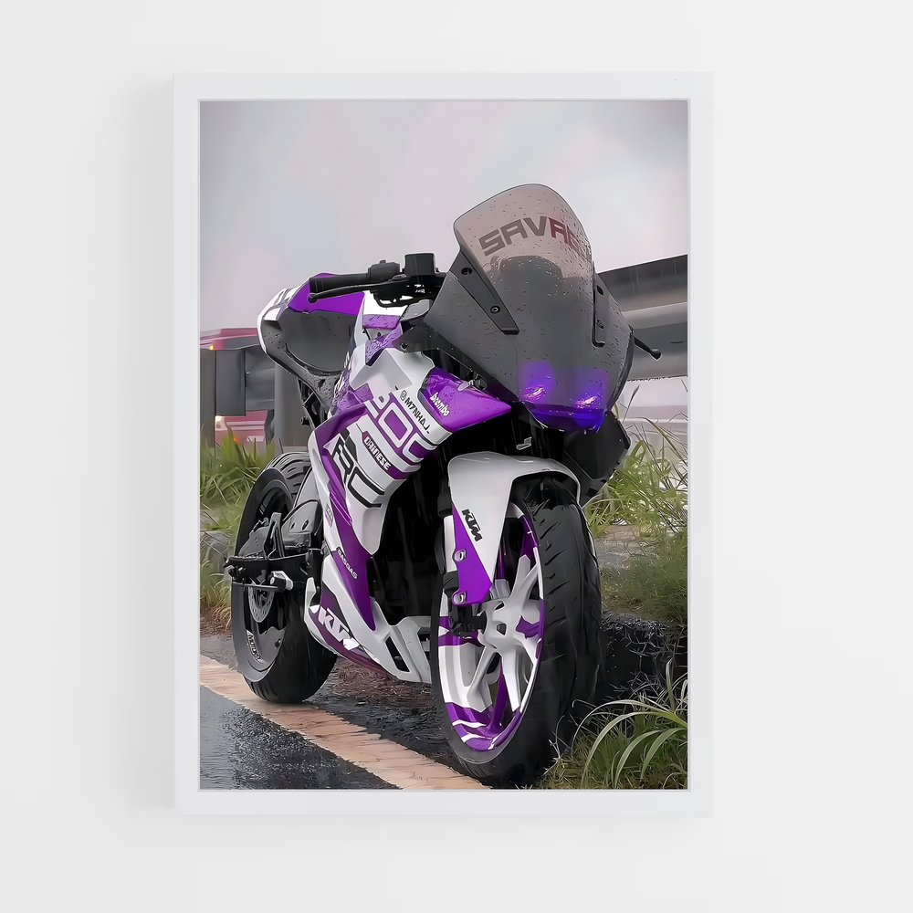 Poster Purple Ride – affiche KTM Moto (vue 3)